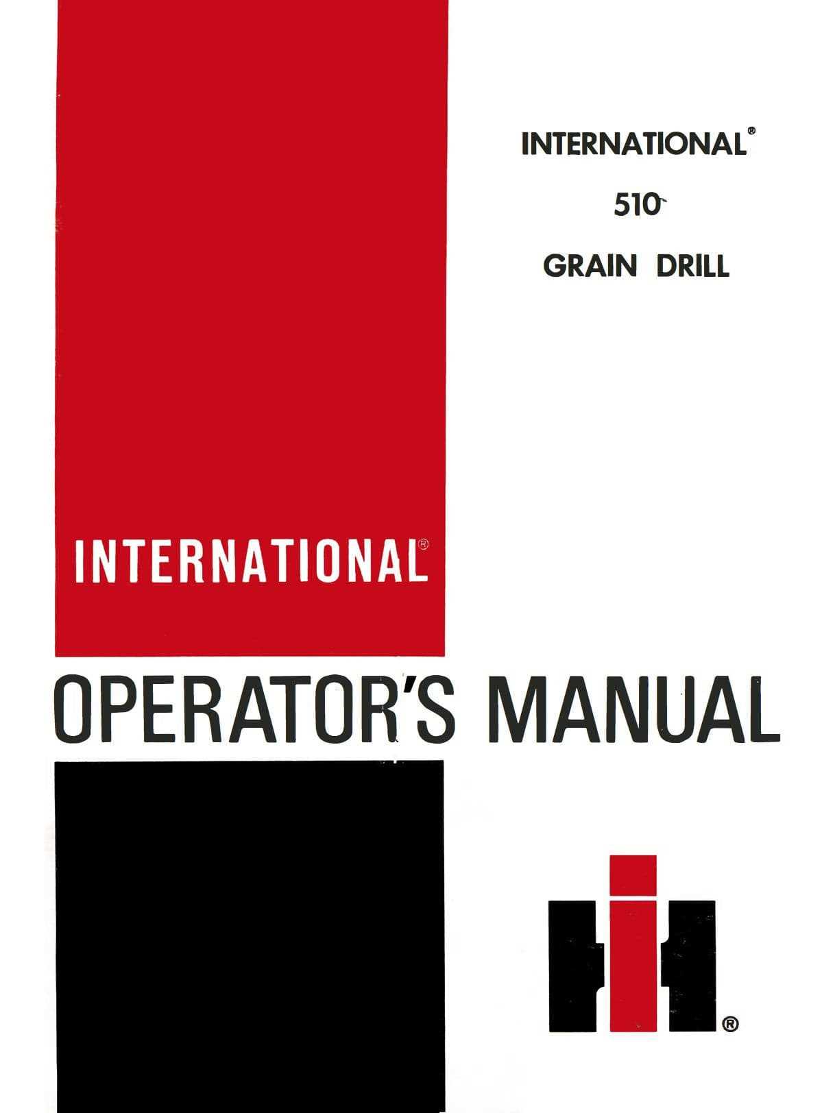 international 510 grain drill parts diagram