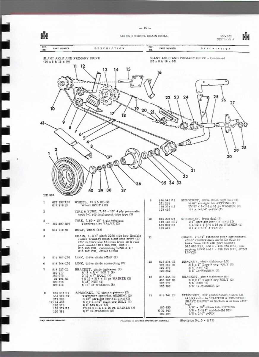 international 510 grain drill parts diagram