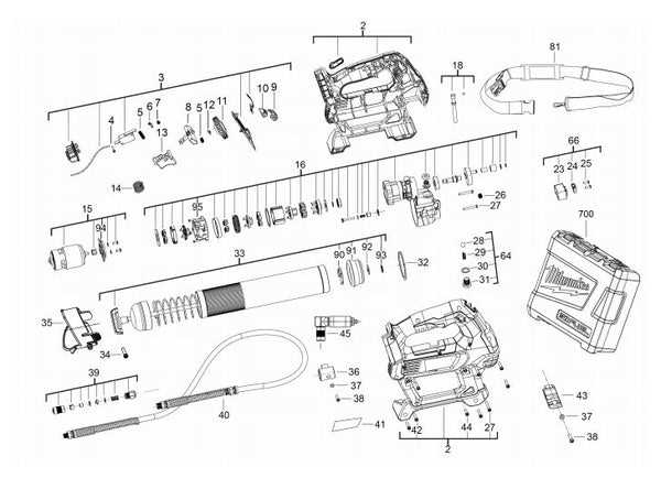 milwaukee grease gun parts diagram