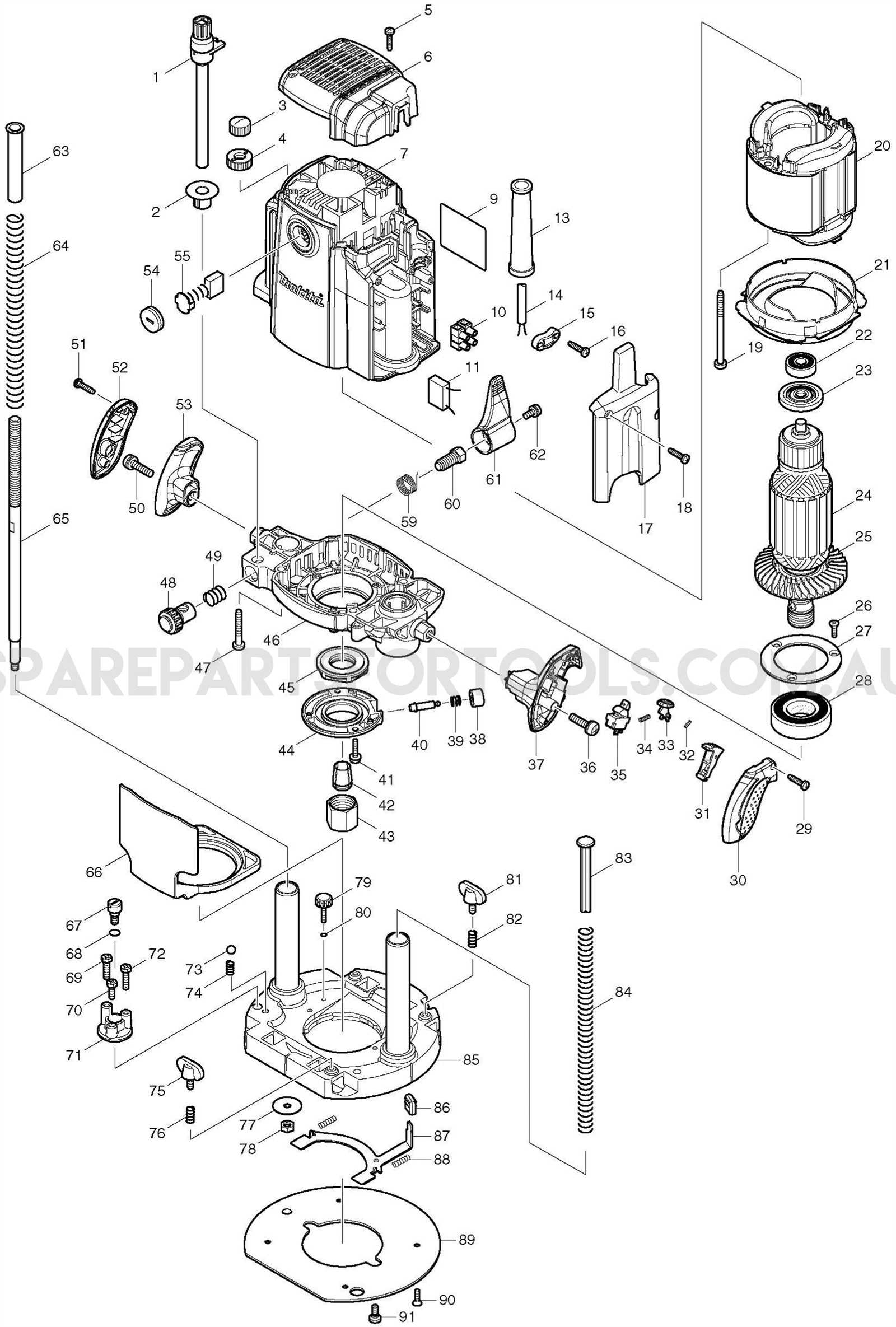 makita mac700 parts diagram