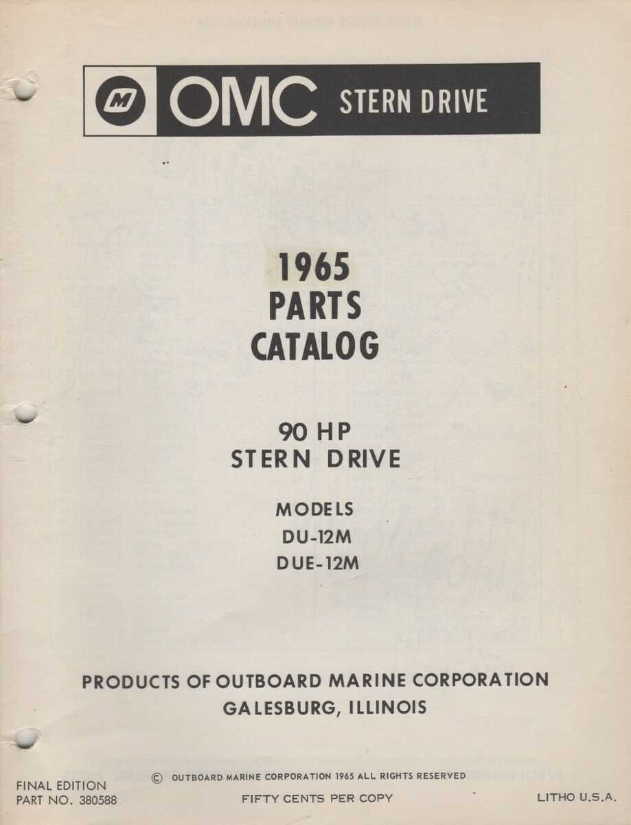 omc sterndrive parts diagram