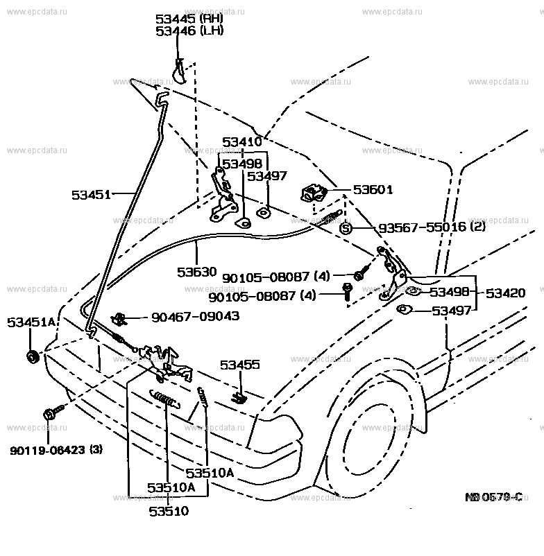 car parts under the hood diagram