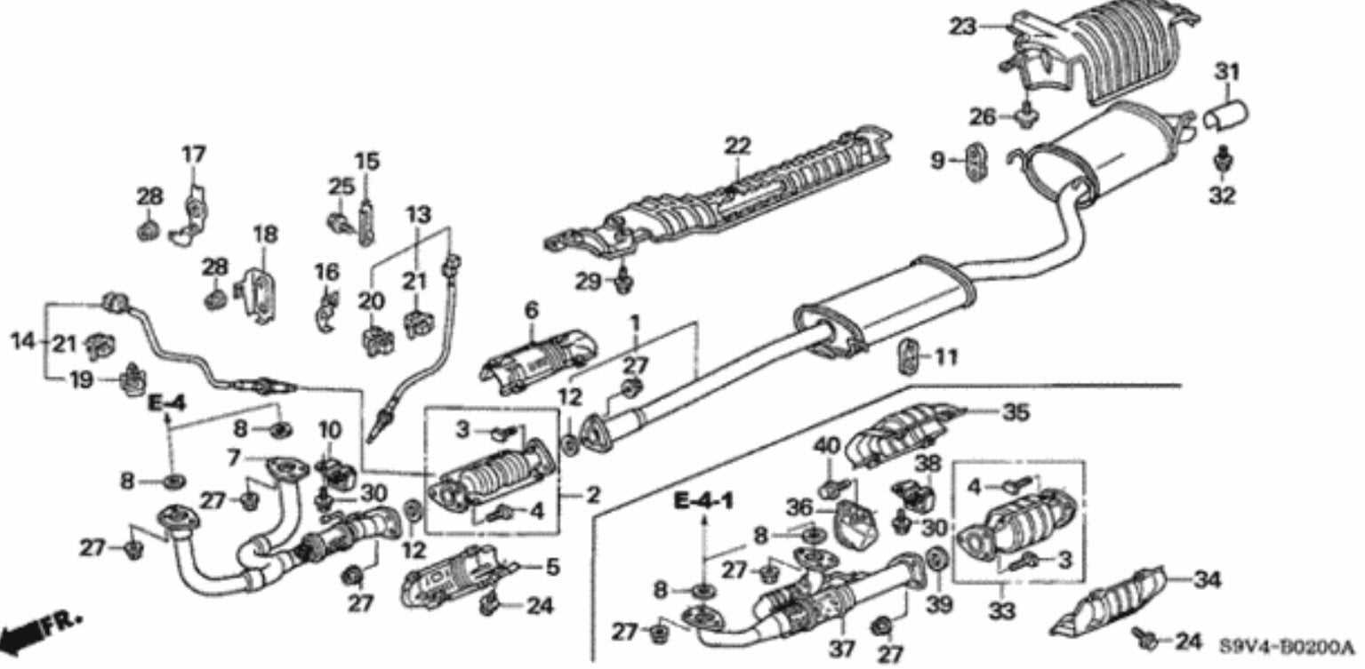 catalytic converter parts diagram