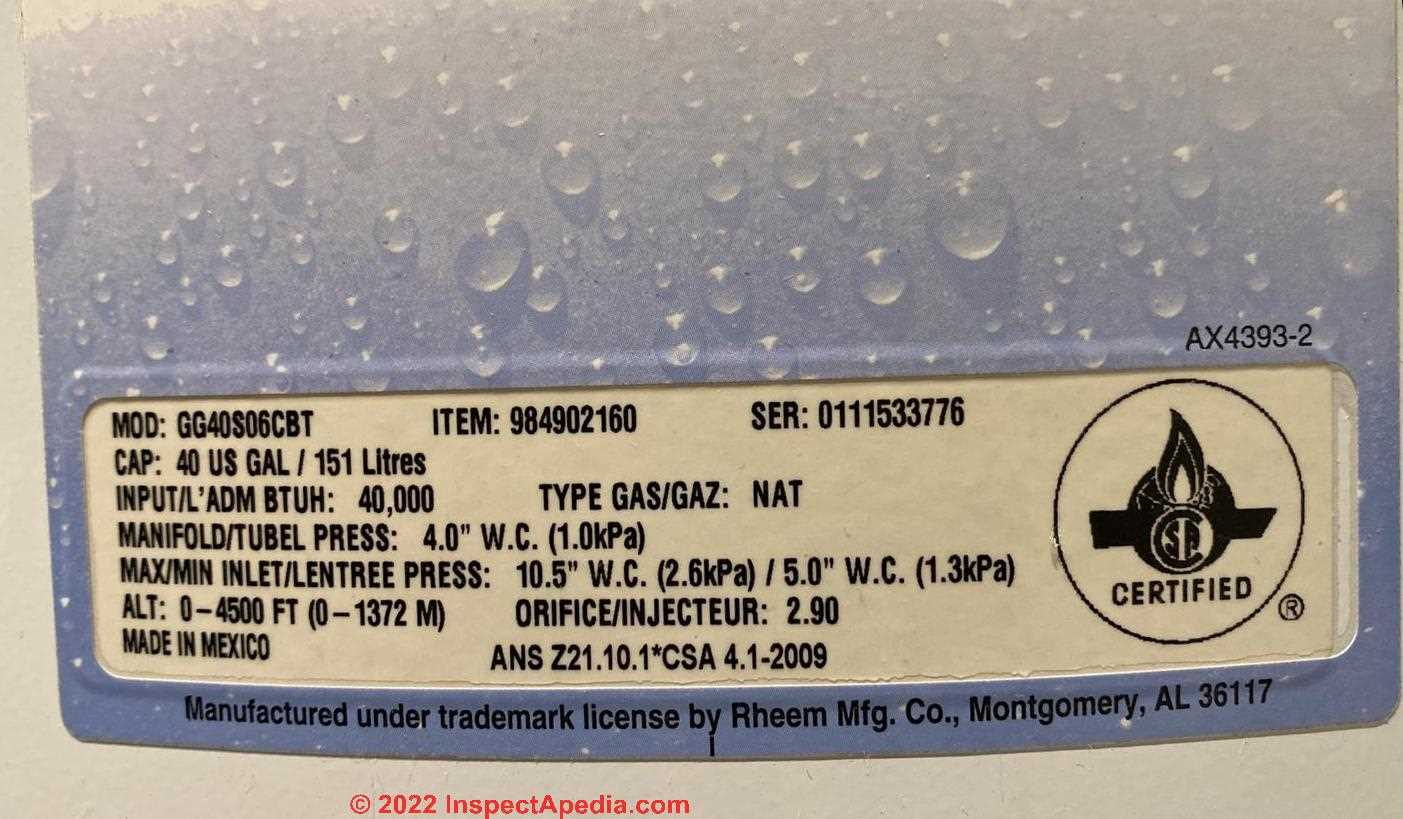 ge water heater parts diagram