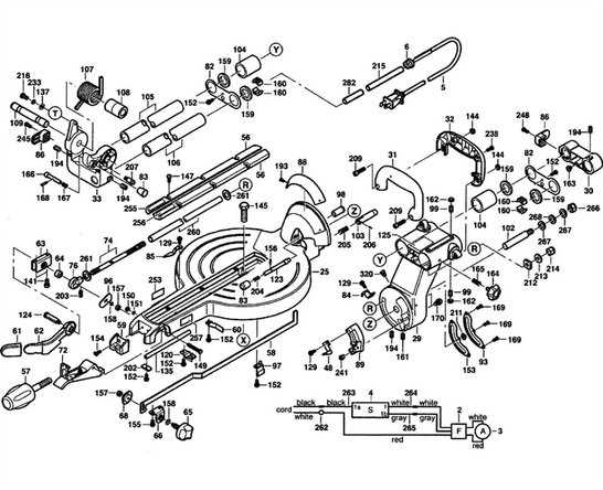 compound mitre saw parts diagram