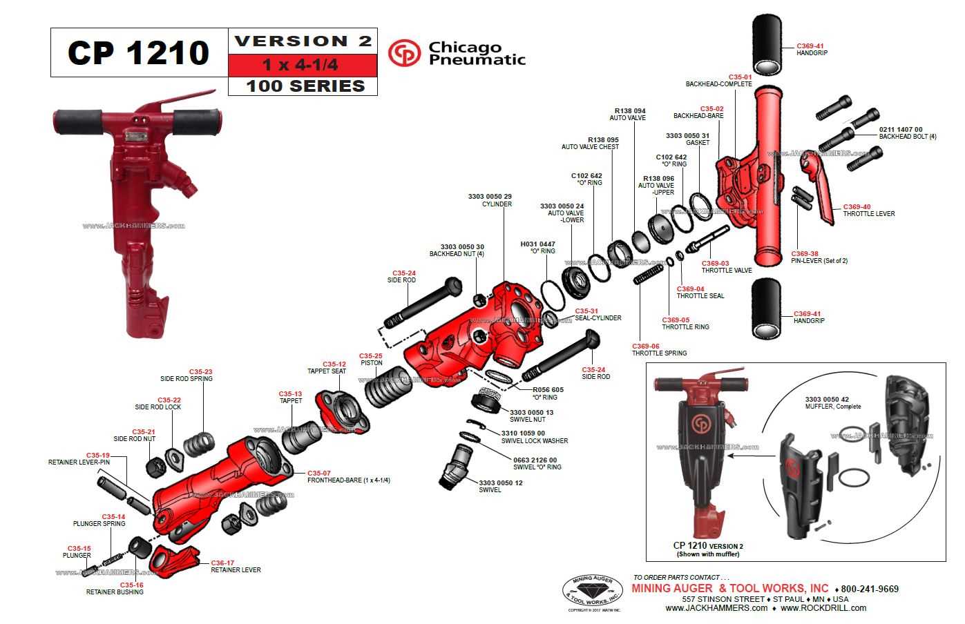 jackhammer parts diagram