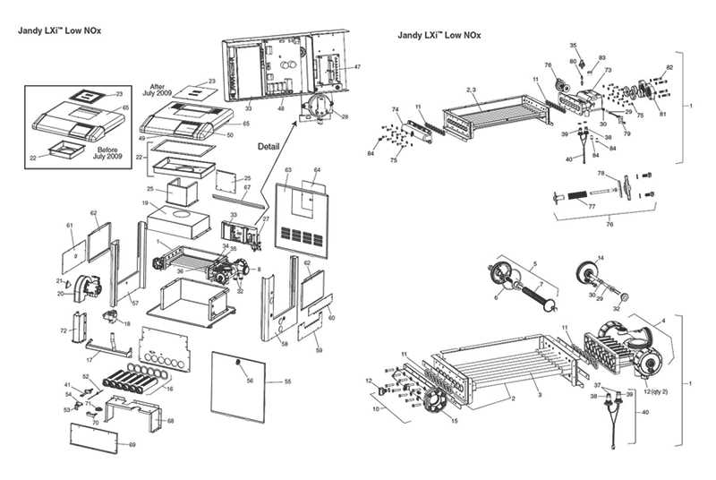 jandy lxi heater parts diagram