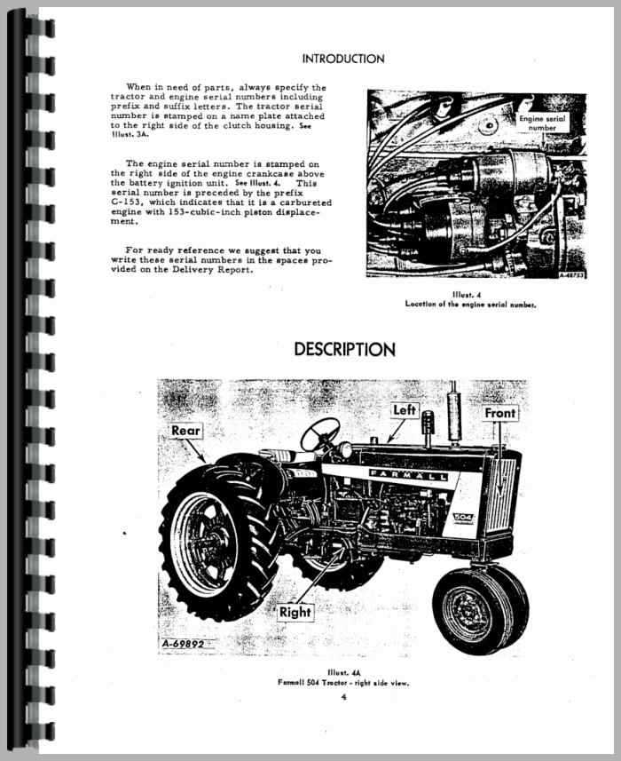 farmall 504 parts diagram