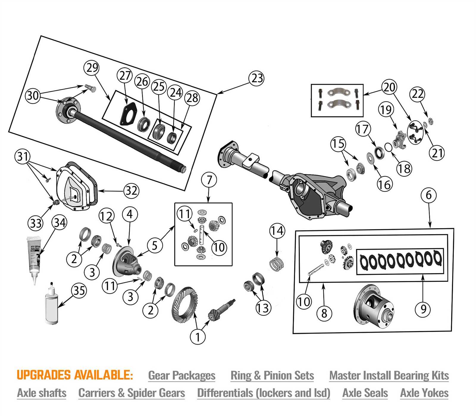 jeep axle parts diagram