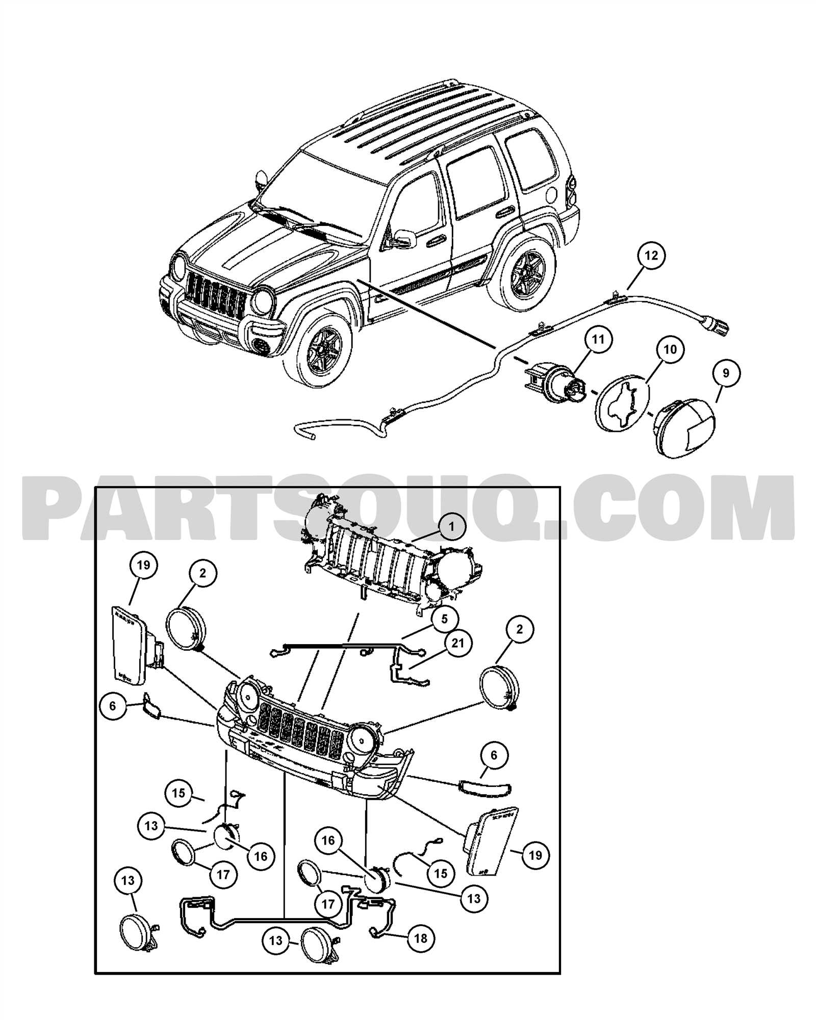 jeep body parts diagram