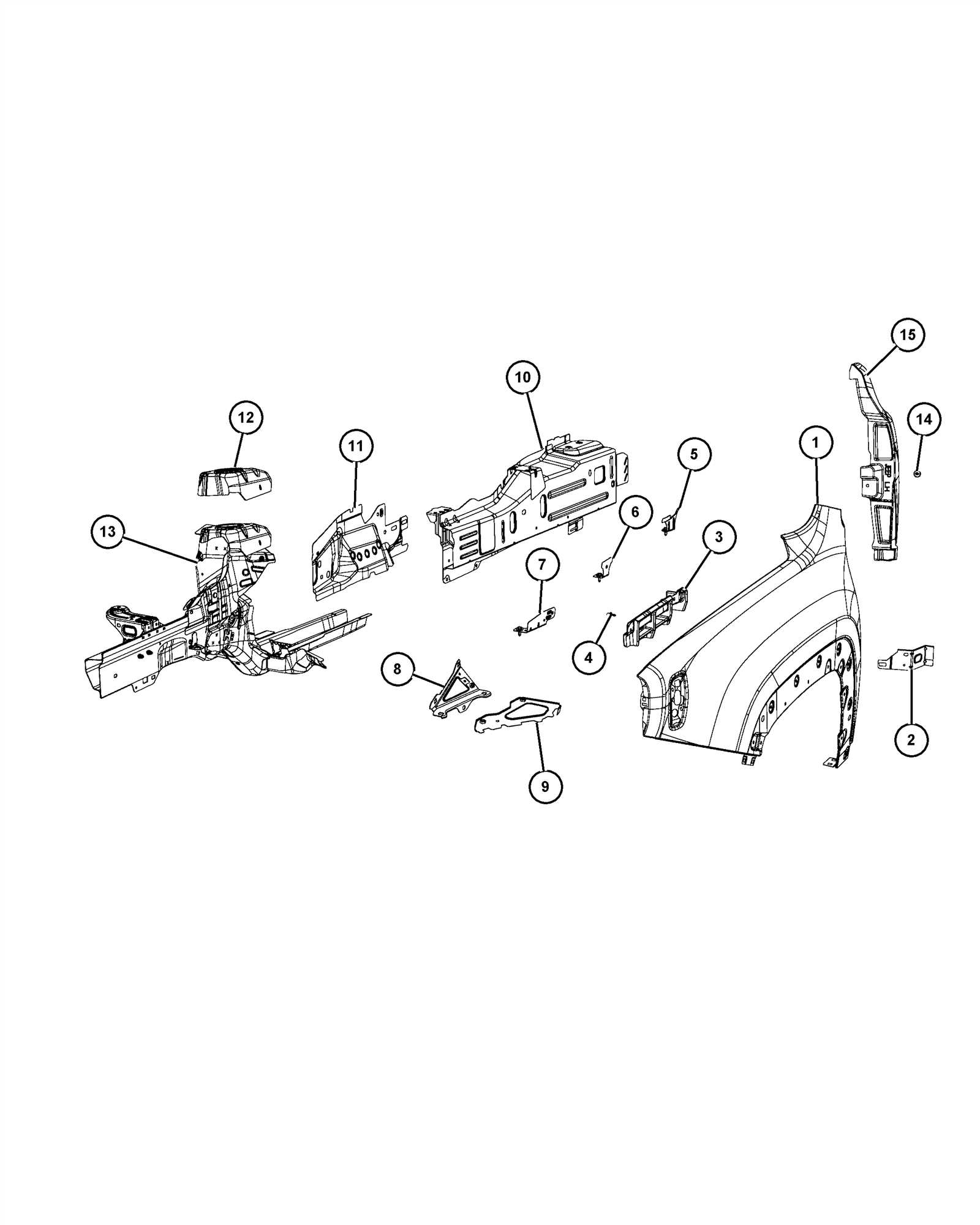 jeep body parts diagram