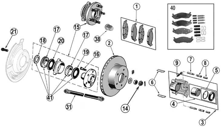 jeep brake parts diagram