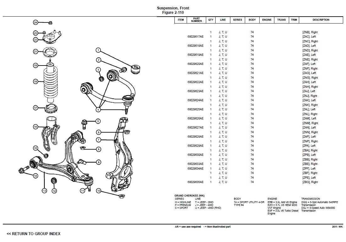 jeep grand cherokee parts diagram