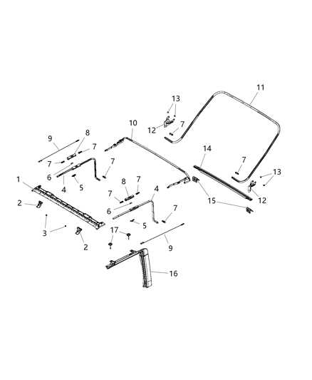 jeep jk soft top parts diagram