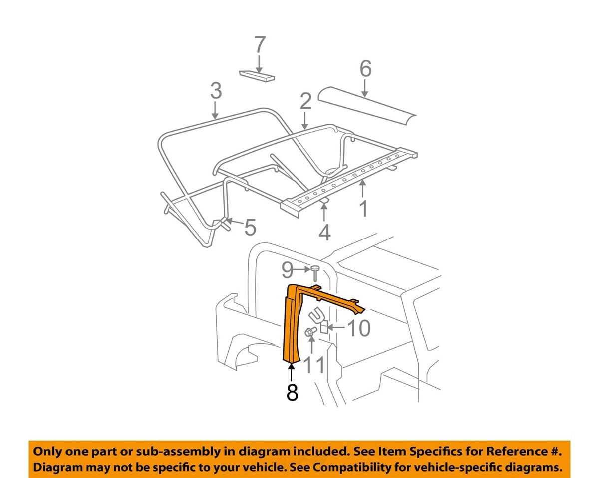 jeep jk soft top parts diagram