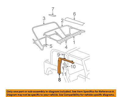 jeep tj soft top parts diagram