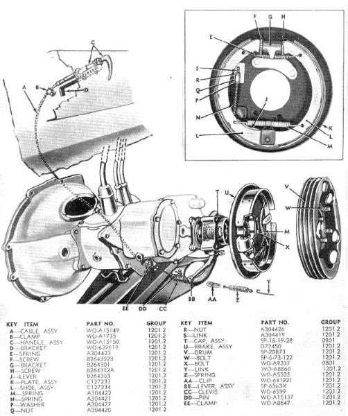 jeep wrangler brake parts diagram