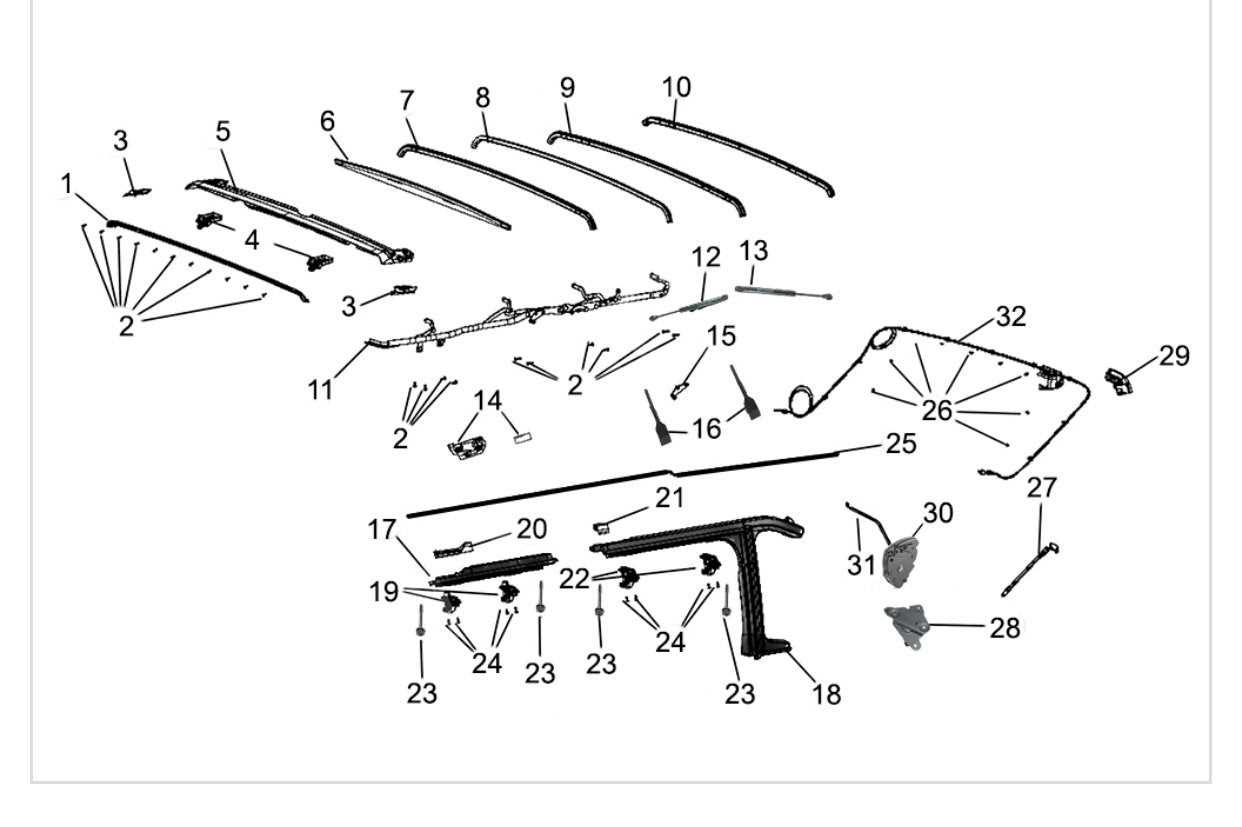 jeep wrangler jk soft top parts diagram