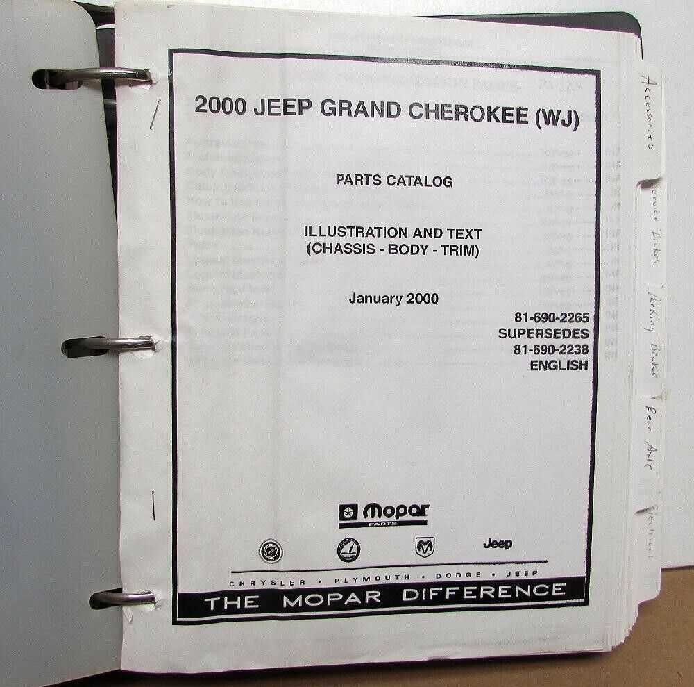 jeep xj parts diagram