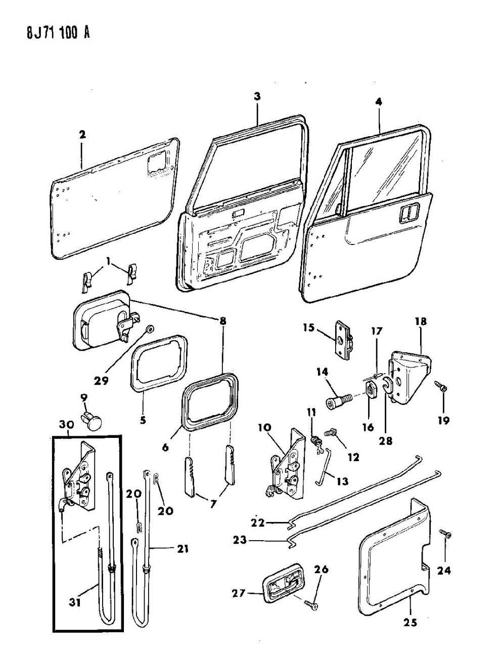 jeep yj hardtop parts diagram