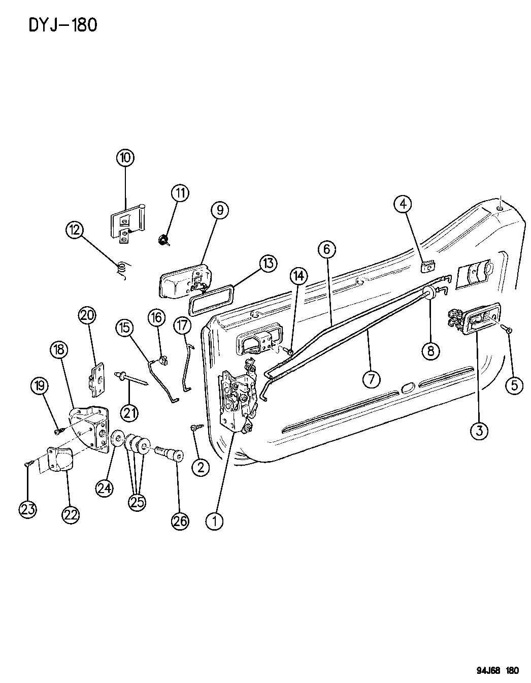 jeep yj hardtop parts diagram