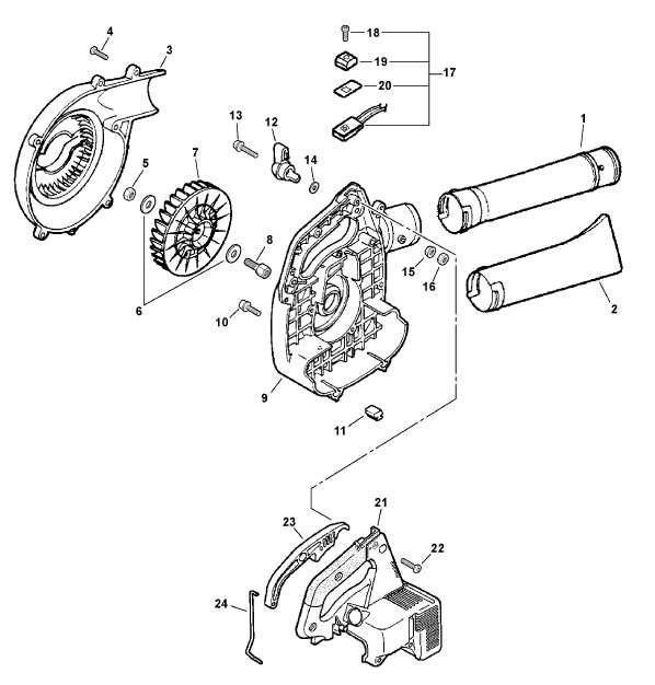 leaf blower parts diagram