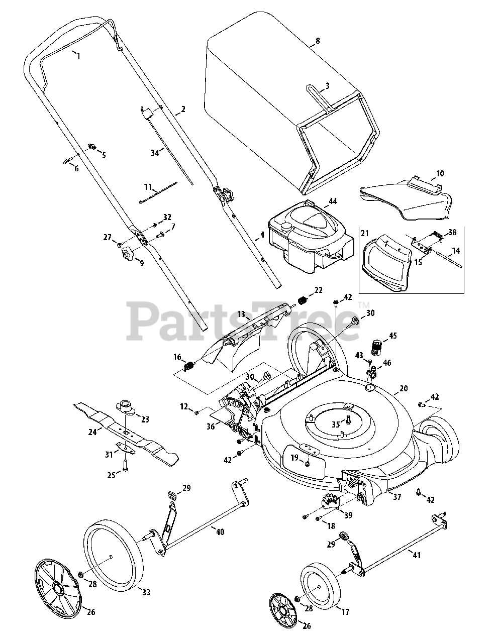 craftsman gold 6.75 lawn mower parts diagram