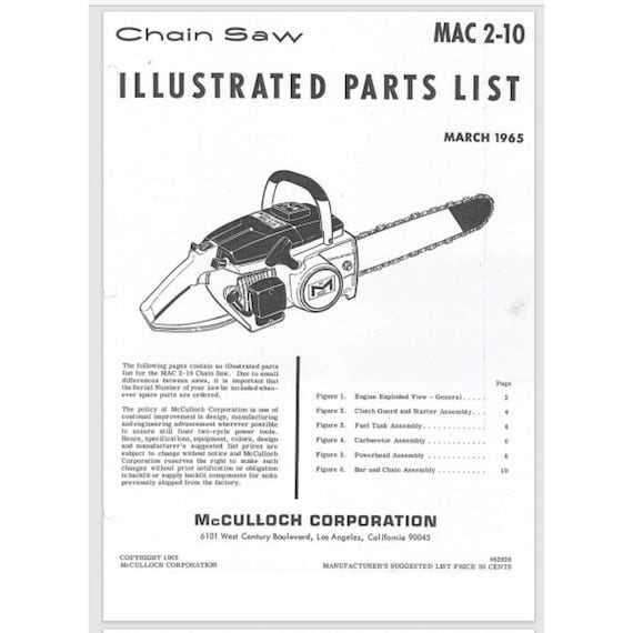 mcculloch chainsaw parts diagram