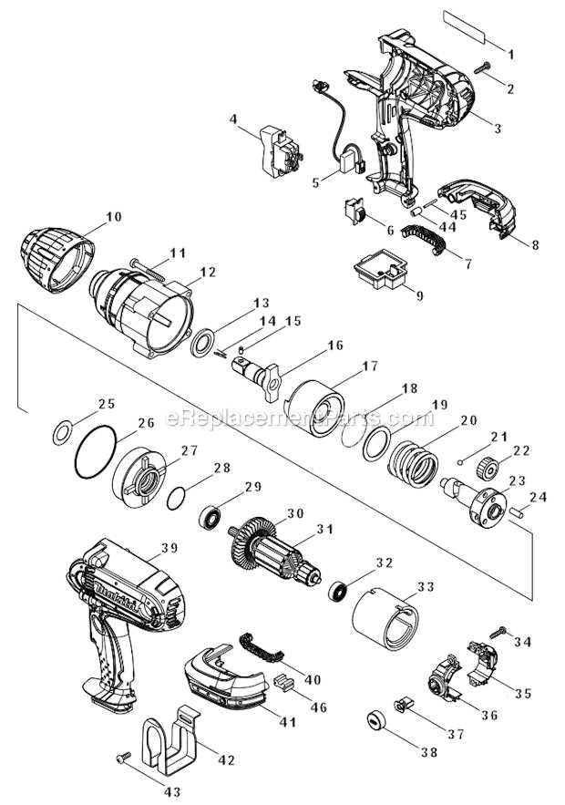 makita impact driver parts diagram