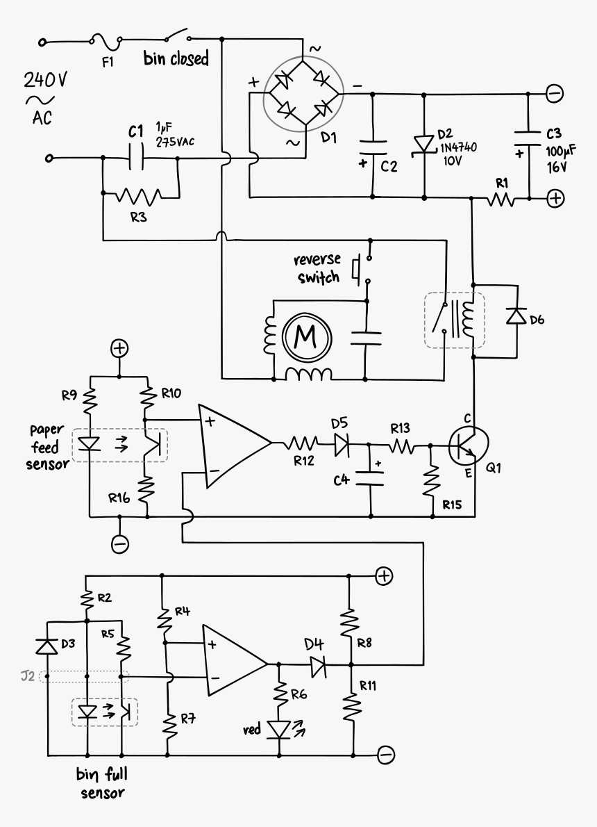 paper shredder parts diagram