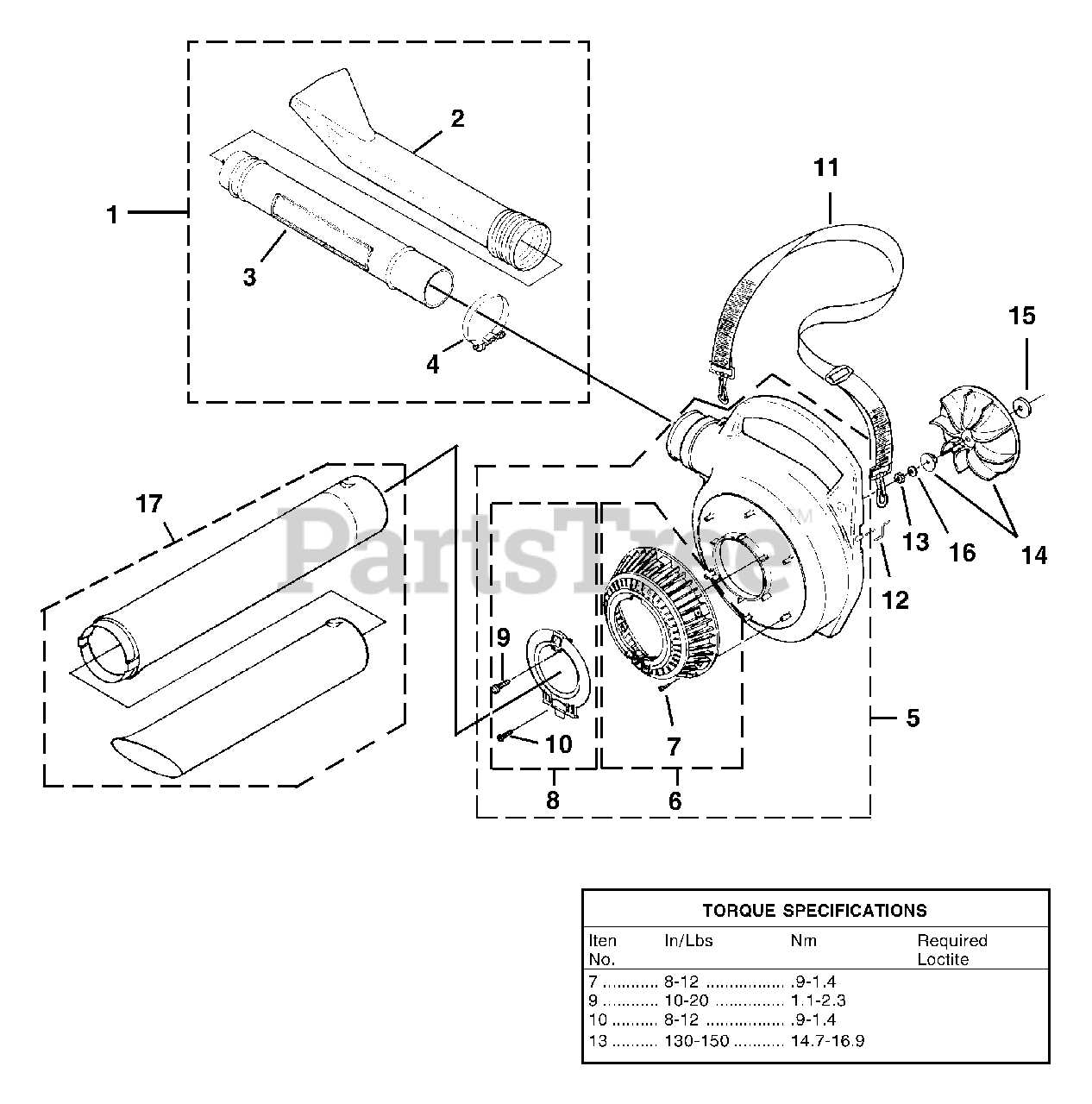 homelite leaf blower parts diagram