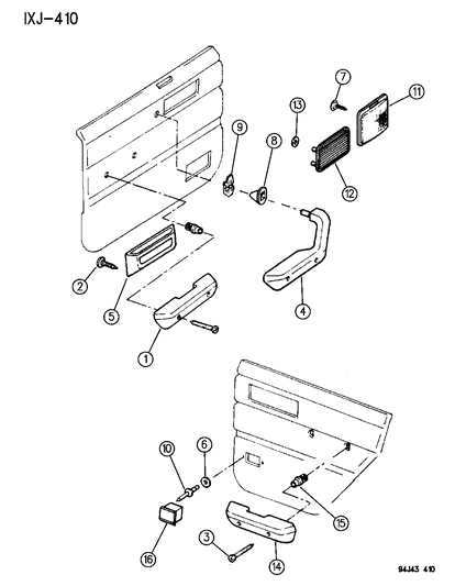 jeep interior parts diagram