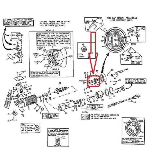 oster clippers parts diagram