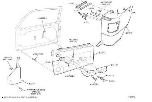 mustang body parts diagram