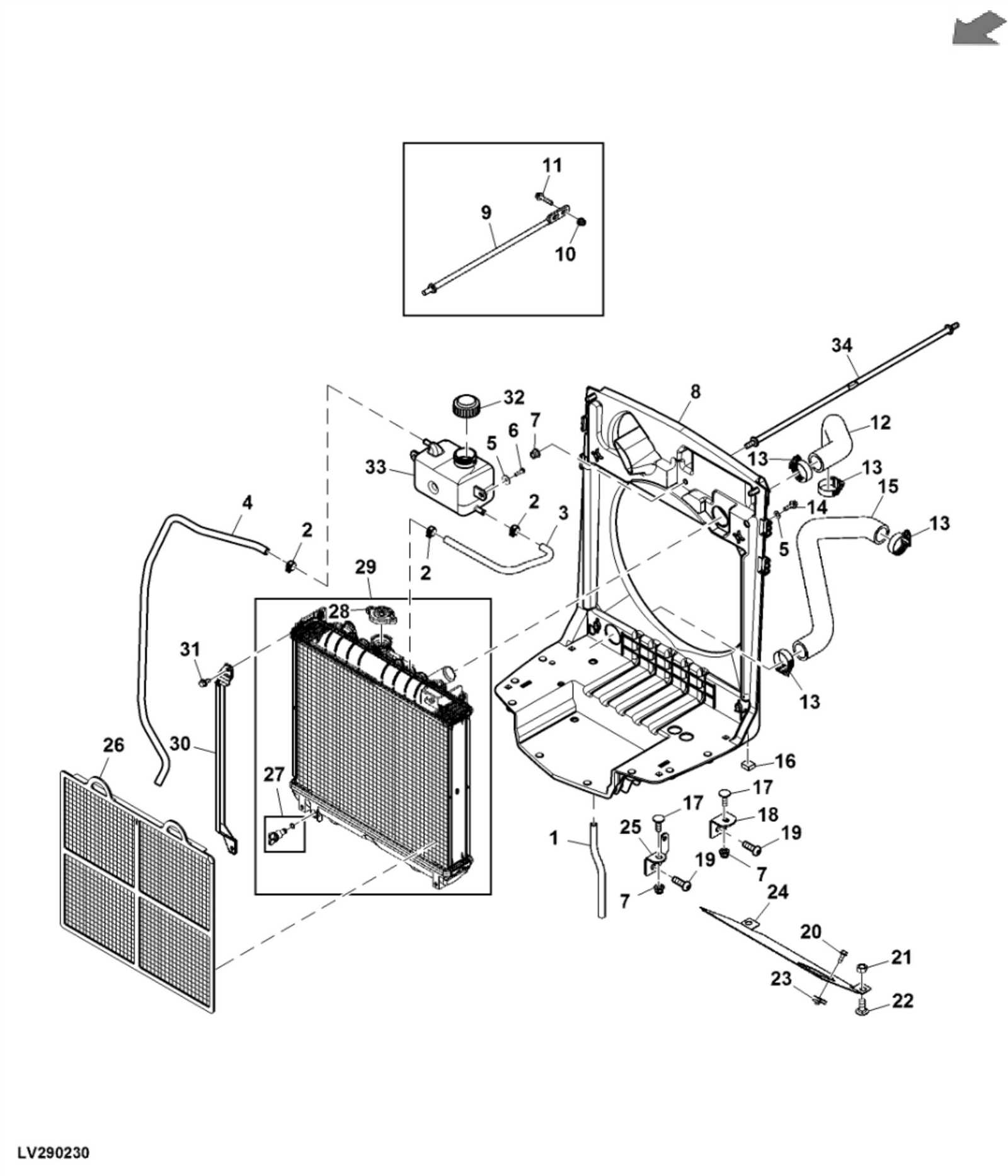 john deere 1025r 60 mower deck parts diagram