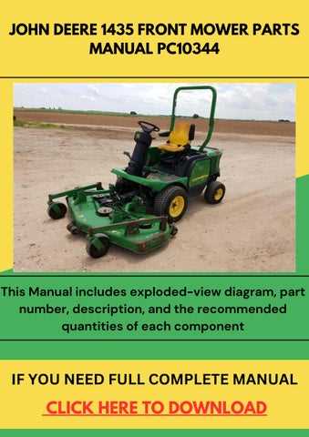 john deere 1435 deck parts diagram