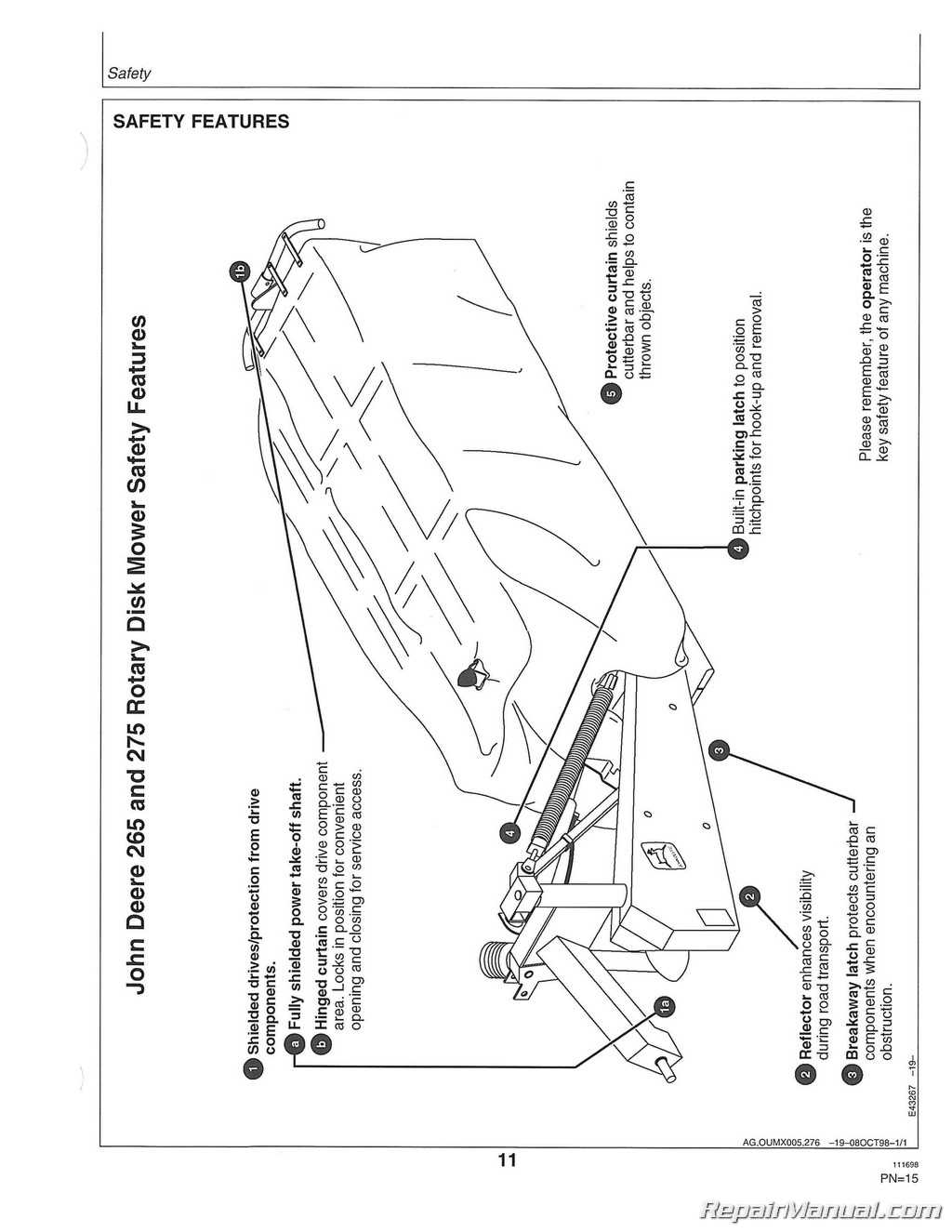 john deere 265 parts diagram