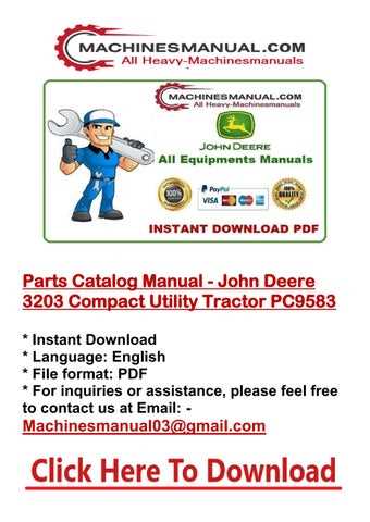 john deere 3203 parts diagram