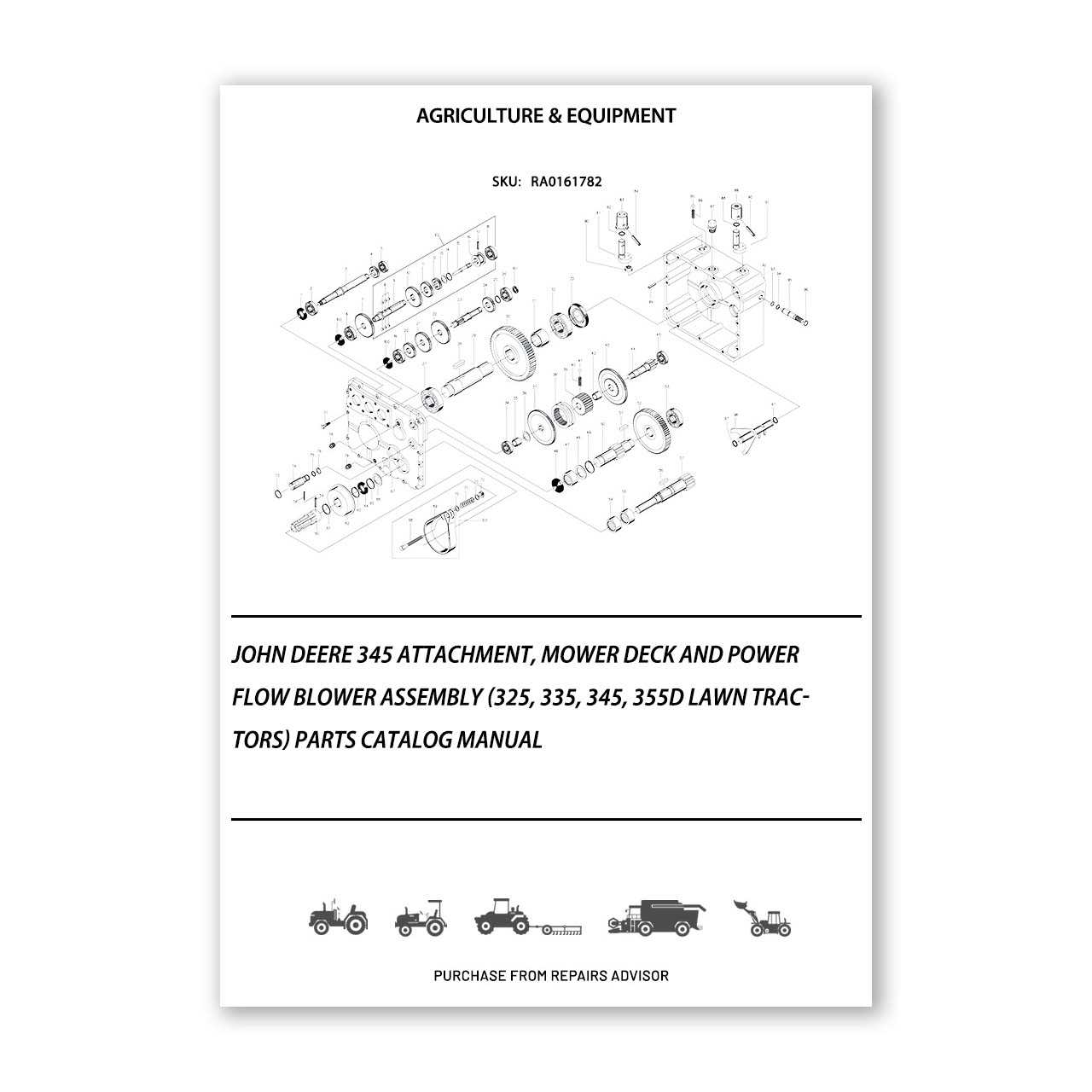 john deere 325 mower deck parts diagram