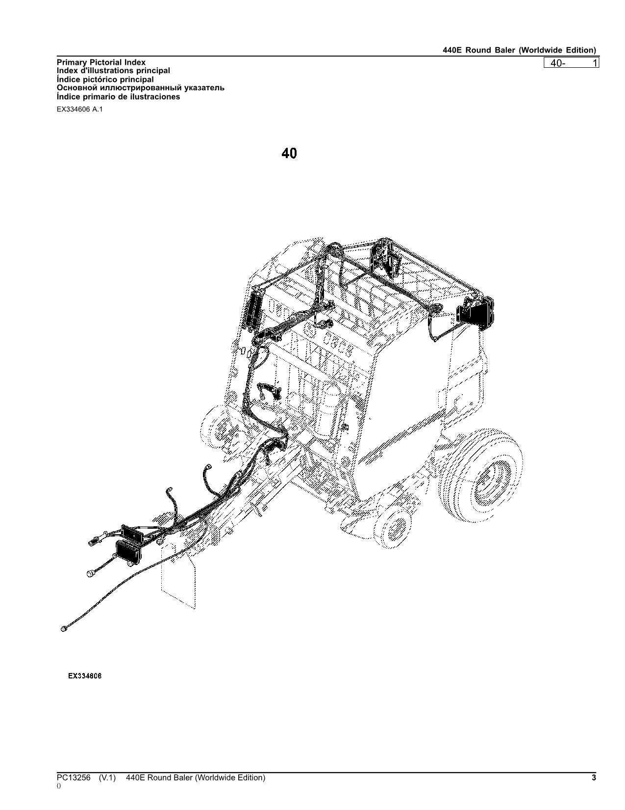 john deere 335 baler parts diagram