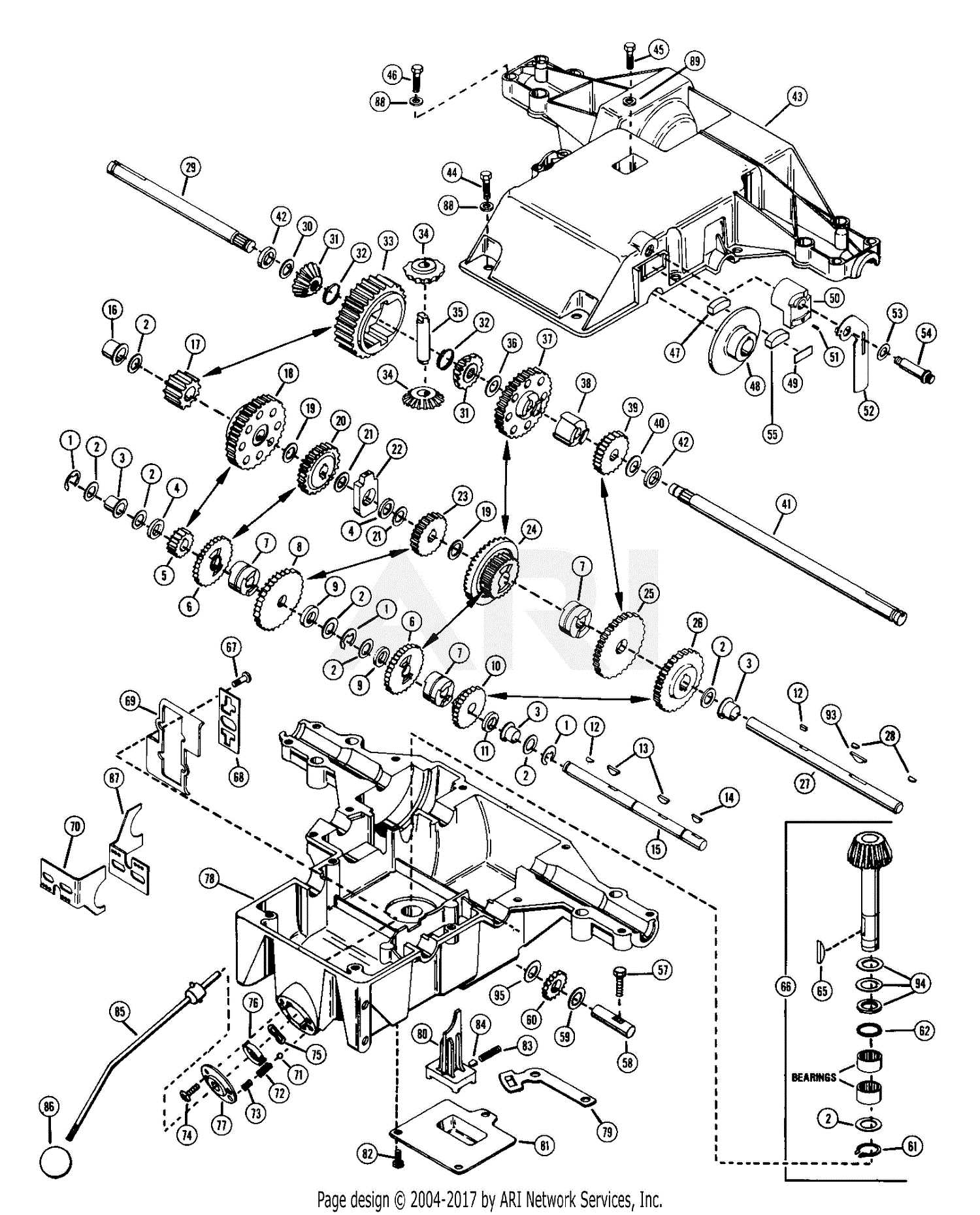 john deere 38 inch mower deck parts diagram