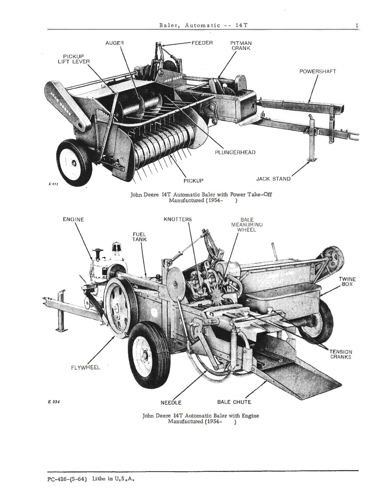 john deere 385 baler parts diagram