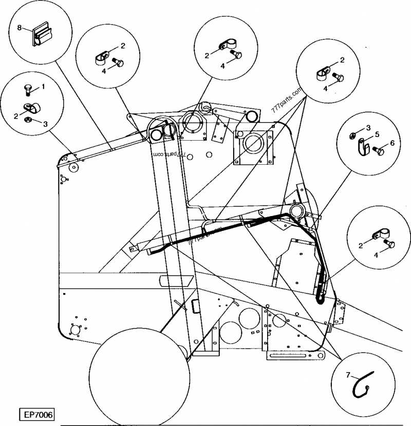 john deere 385 baler parts diagram