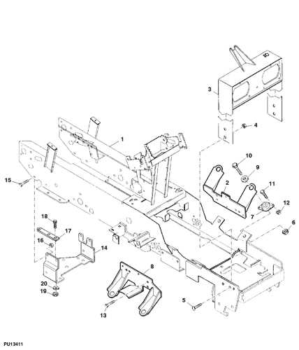 john deere 425 mower deck parts diagram