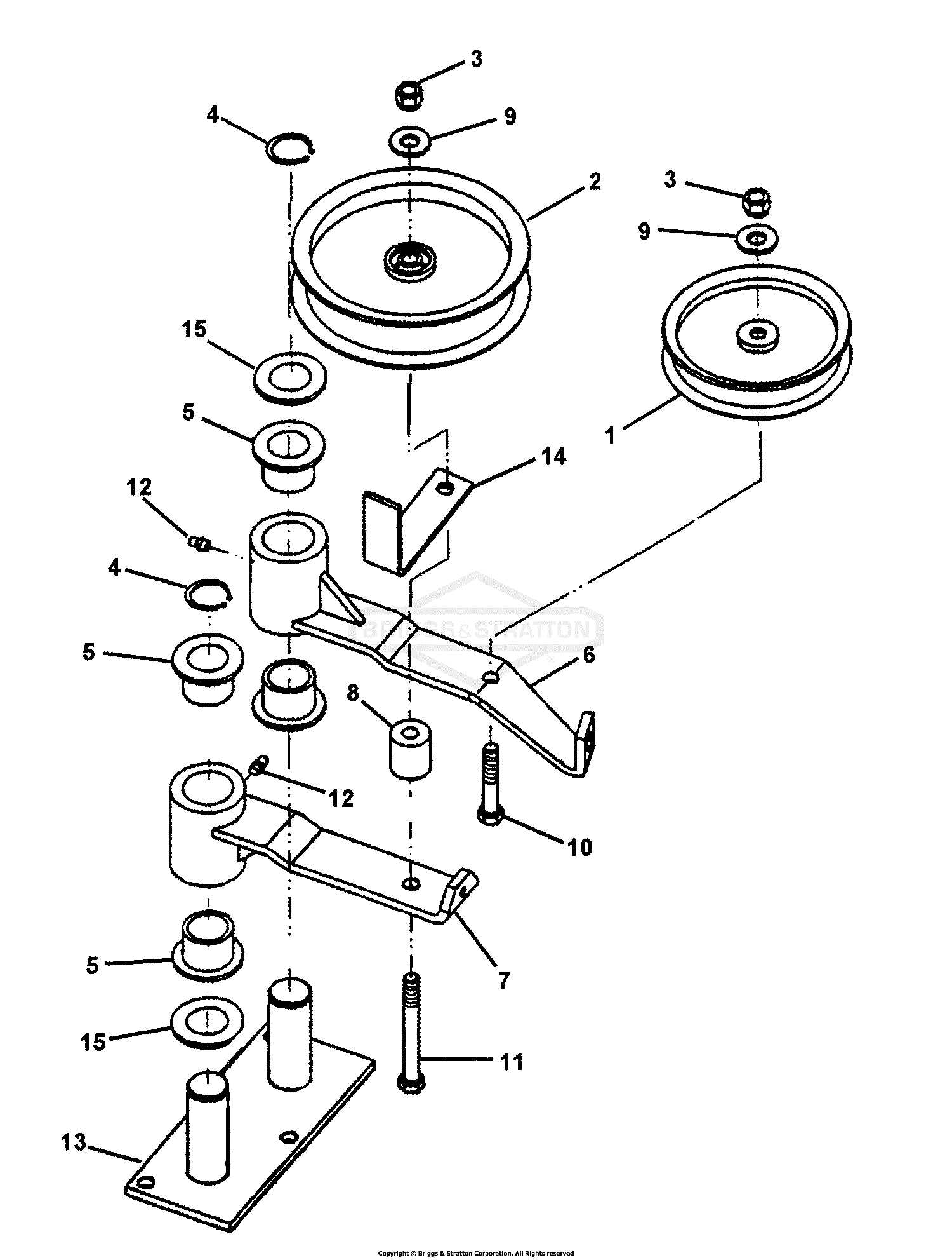 john deere 48 deck parts diagram