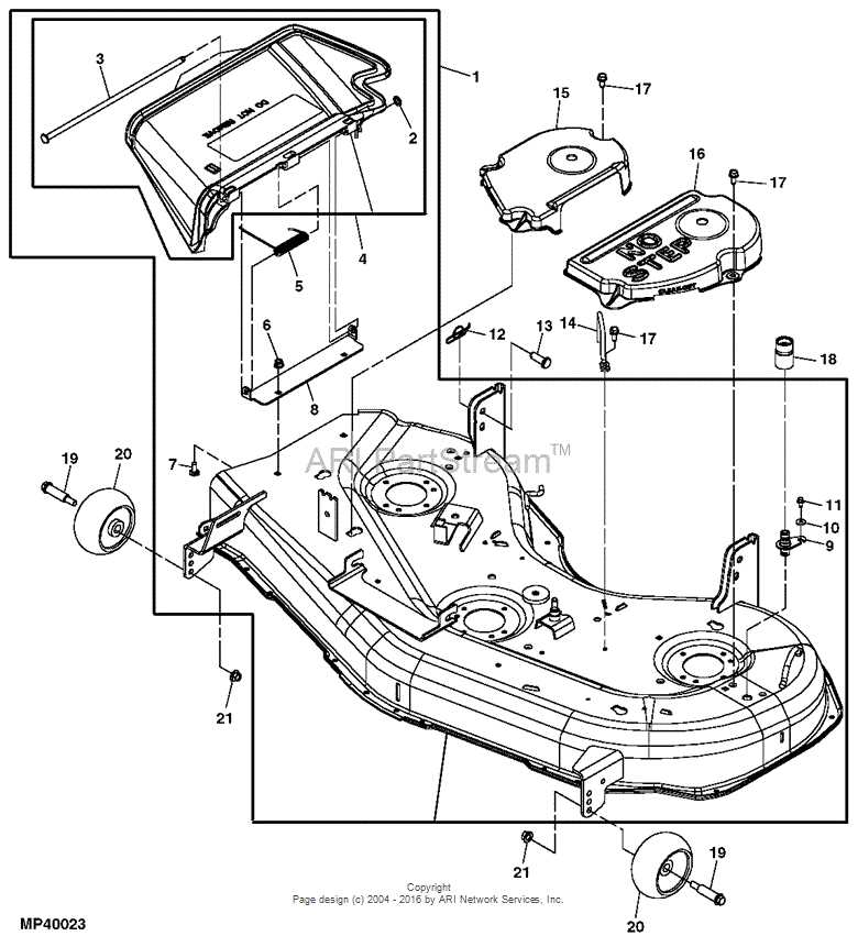 john deere 48 deck parts diagram