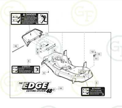 john deere 48 edge mower deck parts diagram