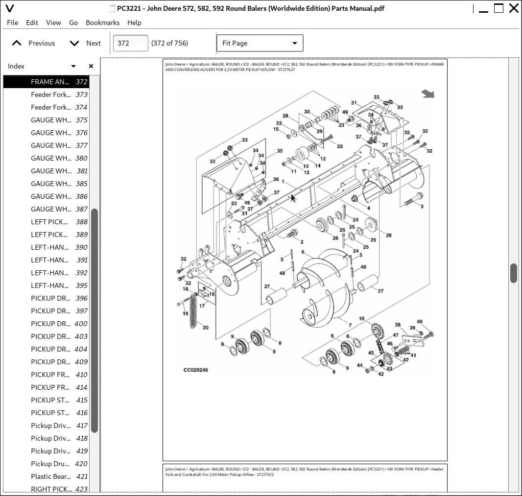 john deere 535 parts diagram