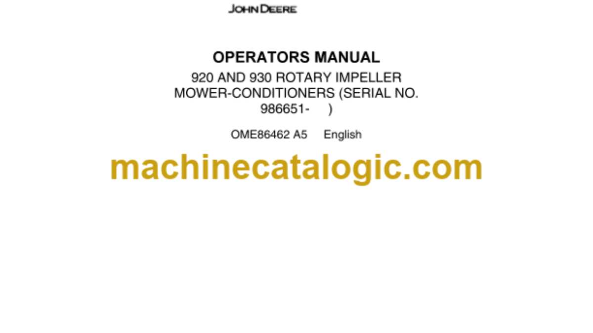 john deere 930 moco parts diagram