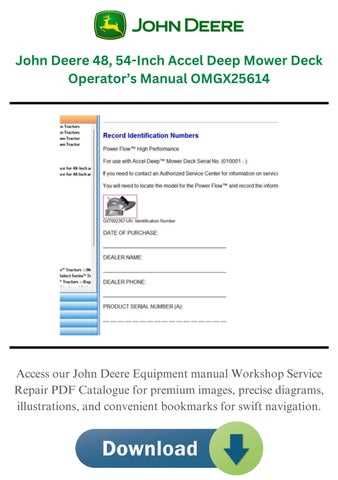 john deere accel 54 deep parts diagram